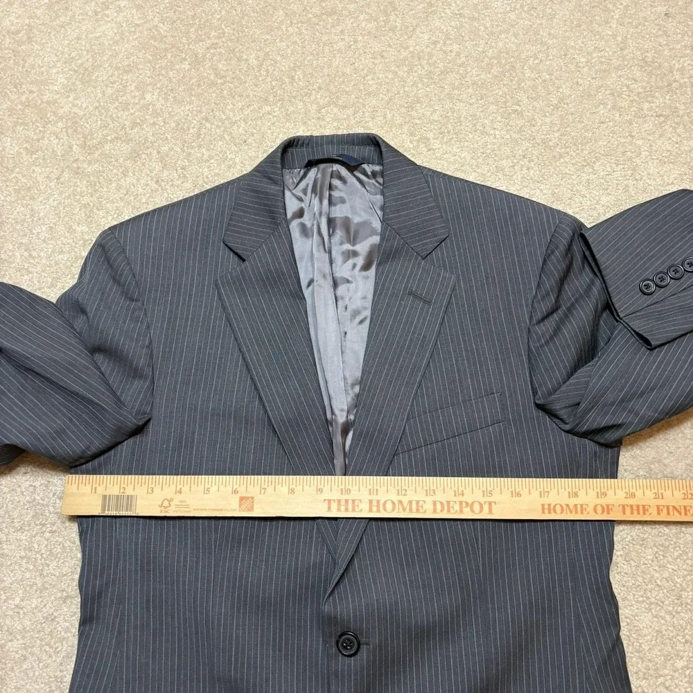 Brooks Brothers 346 Blazer Suit Jacket Mens 37R Gray Pinstripe Sport Coat Stretc